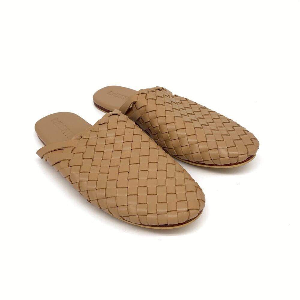 LIBERTÉ Prague Woven Mule Cream Leather 40